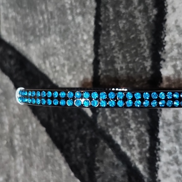 EMBELLISHED MUITI-COLOR DOUBLE ROW RHINESTONES SET-OF-4 HEADBANDS BUNDLE - Picture 8 of 11